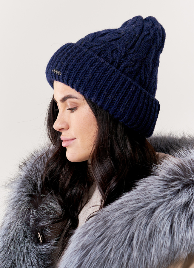 фото Синяя шапка женская модель № 9528/2