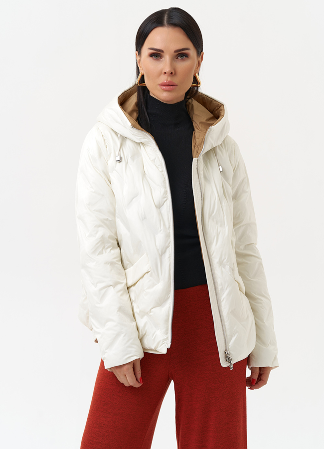 Женская утепленная куртка с капюшоном модель № 29945 универмаг малина