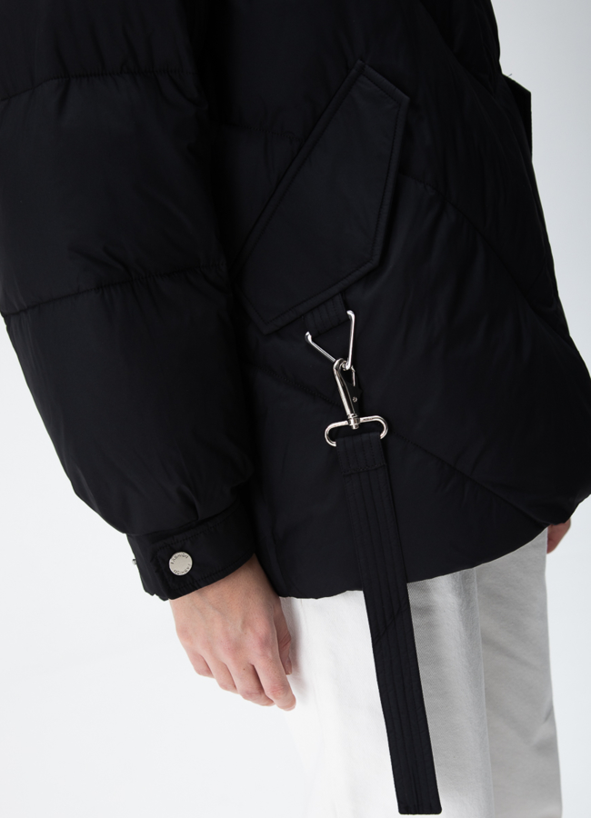 Женский пуховик с капюшоном модель № 28386 универмаг малина