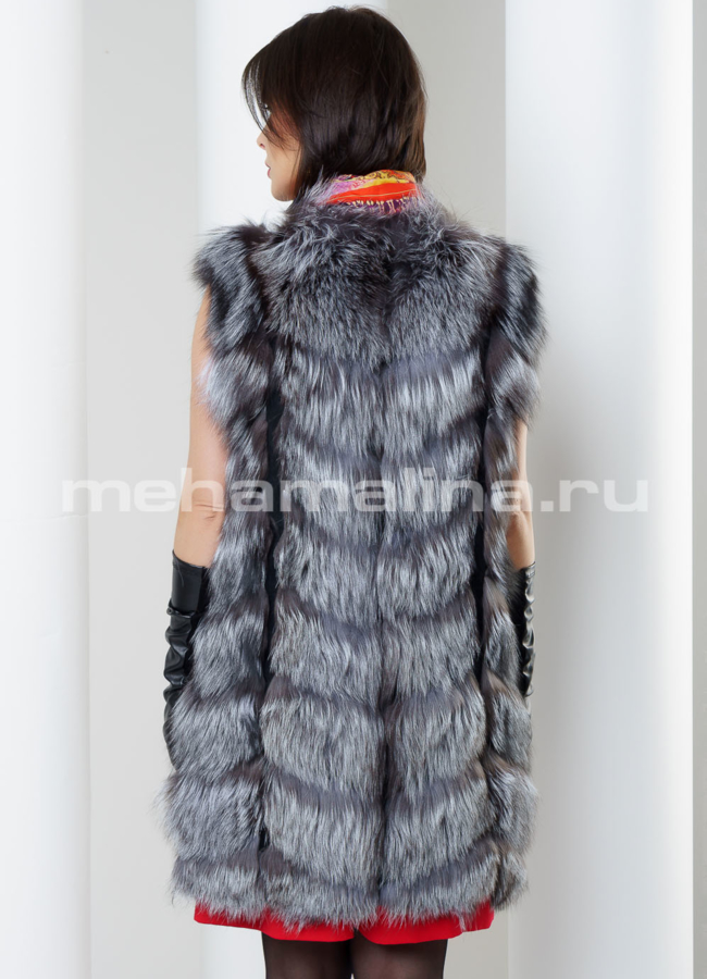 Жилет из чернобурки модель № M-112 в кредит