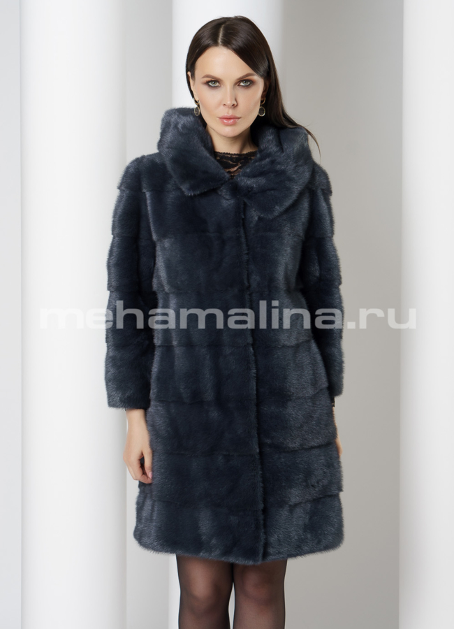 Шуба трансформер из норки в цвете графит модель № 2105 универмаг малина