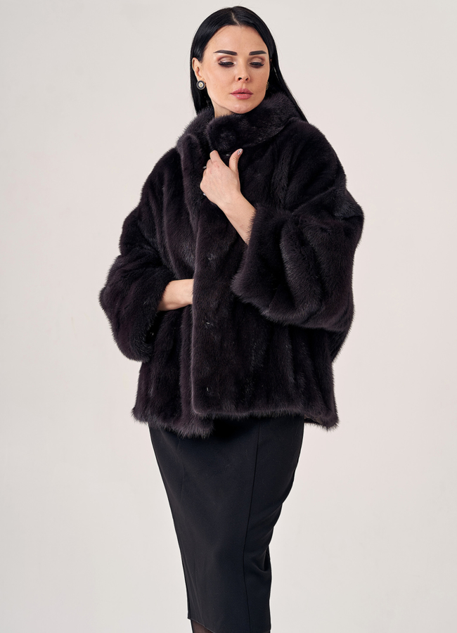 Короткая норковая шуба  модель № 23103 универмаг малина