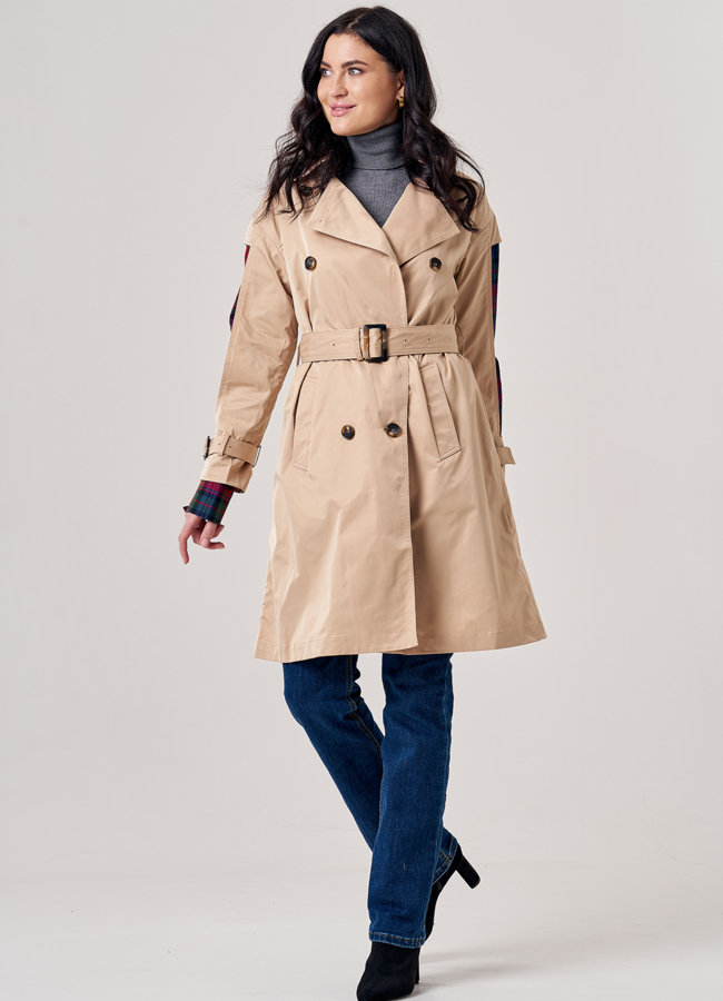 Тренч женский бежевого цвета модель № 20704 в кредит