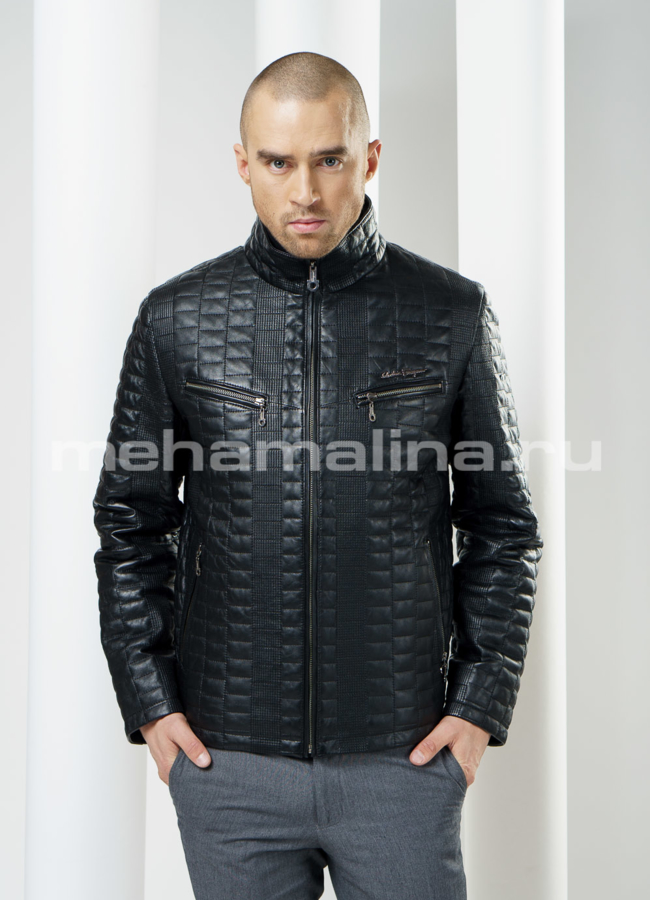 Кожаная куртка модель № KP-83 в кредит