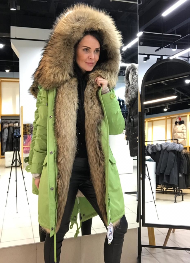 Меховая парка Malina Siberian модель № Malina 9714A-01 меха малина