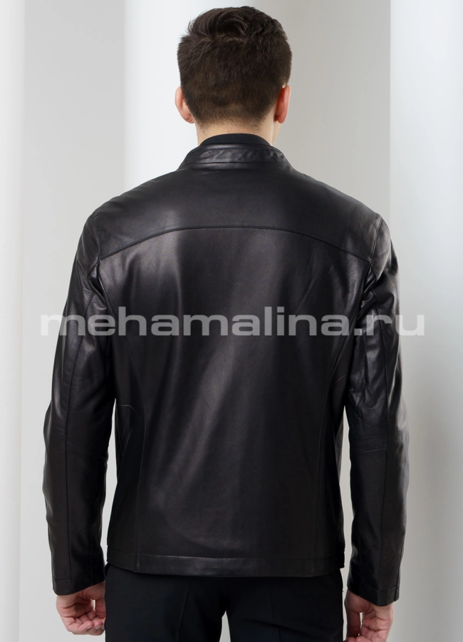 Кожаная куртка модель № KP-178 универмаг малина