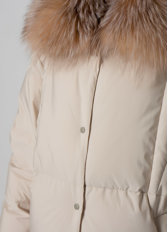 Пуховик с натуральным мехом модель № 2316 универмаг малина