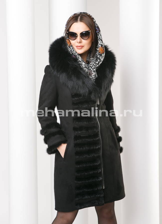 фото Дубленка на молнии модель № D-159