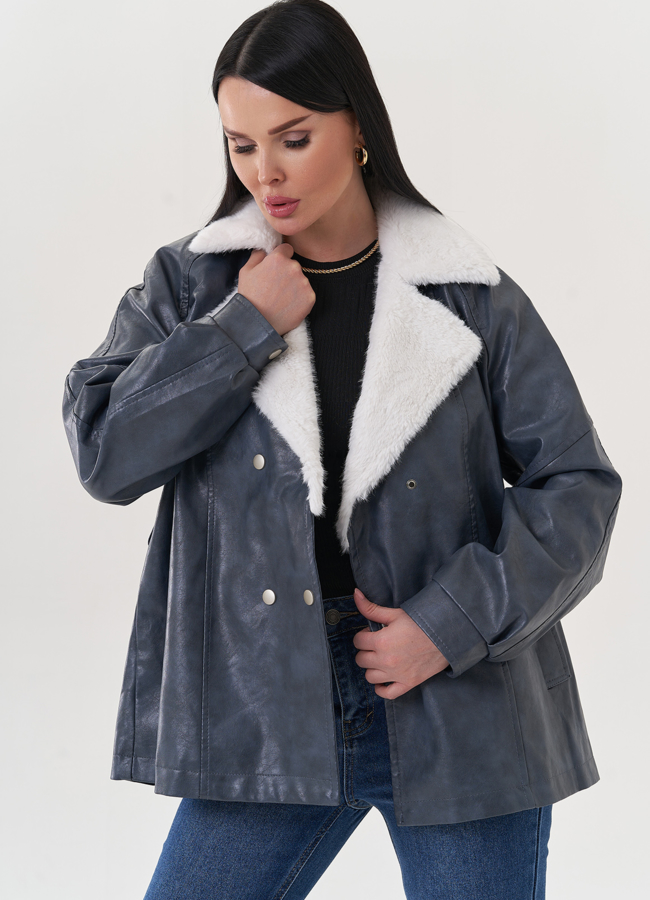 Жакет из эко кожи модель № 26848 универмаг малина