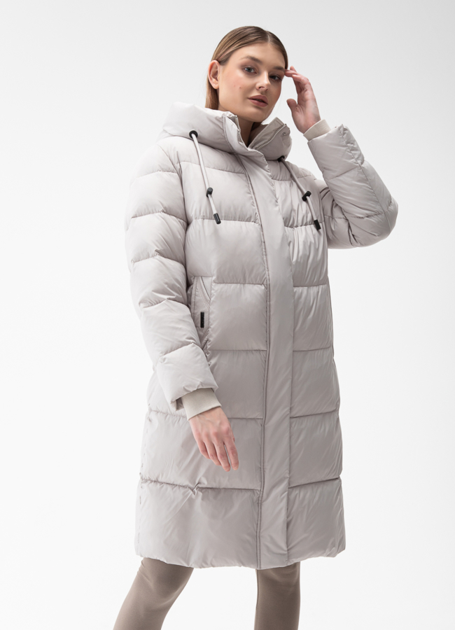 Женский пуховик с капюшоном  модель № 28408 универмаг малина Женский пуховик с капюшоном  модель № 28408 универмаг малина