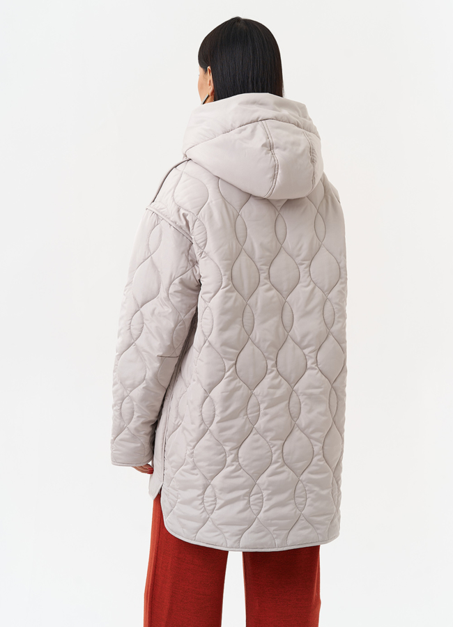 фото Женская утепленная куртка с капюшоном модель № 29935