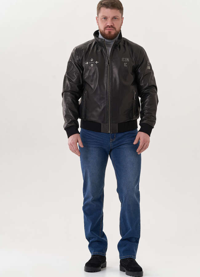 Мужская кожаная куртка 