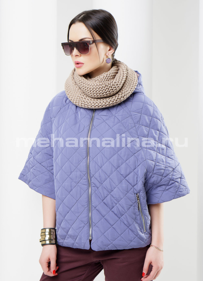 Женская куртка модель № PK-2 меха малина