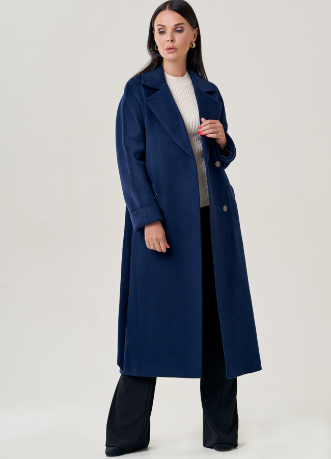 Женское пальто с английским воротником   модель № 22947 в кредит