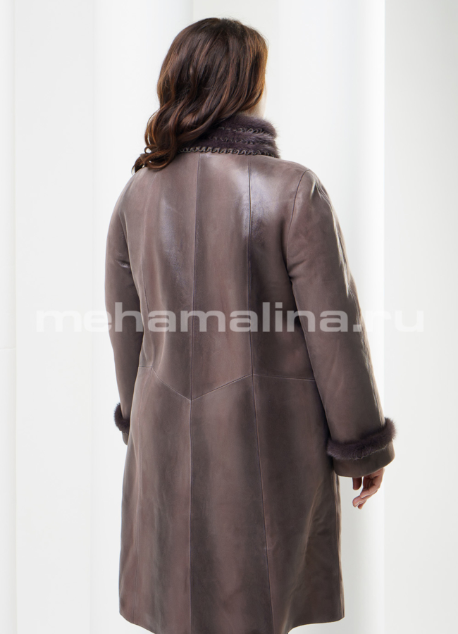 Дубленка на пуговицах модель № D-146 в рассрочку