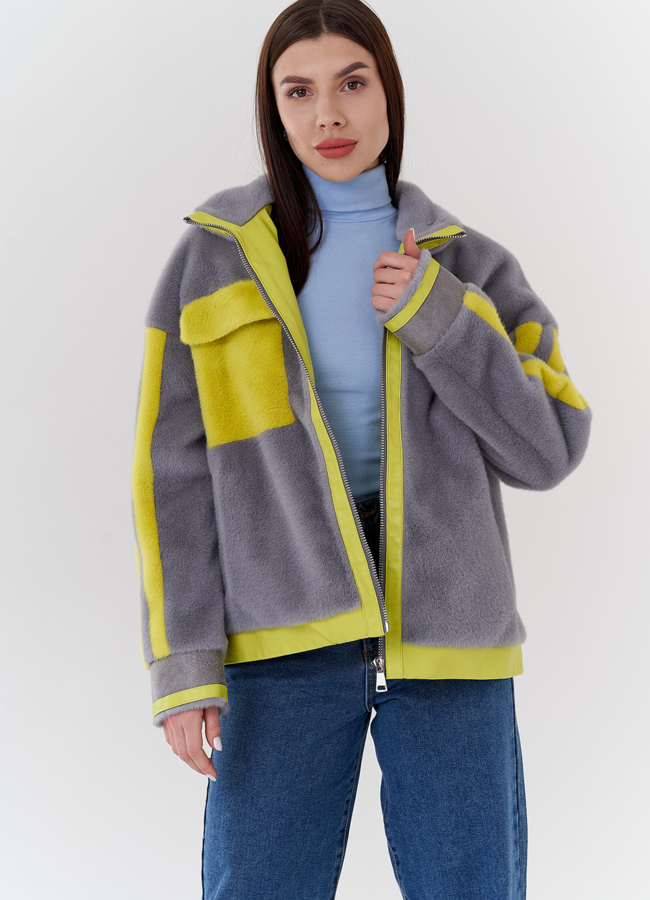 Женское пальто в стиле спорт-шик модель № 24122 в рассрочку