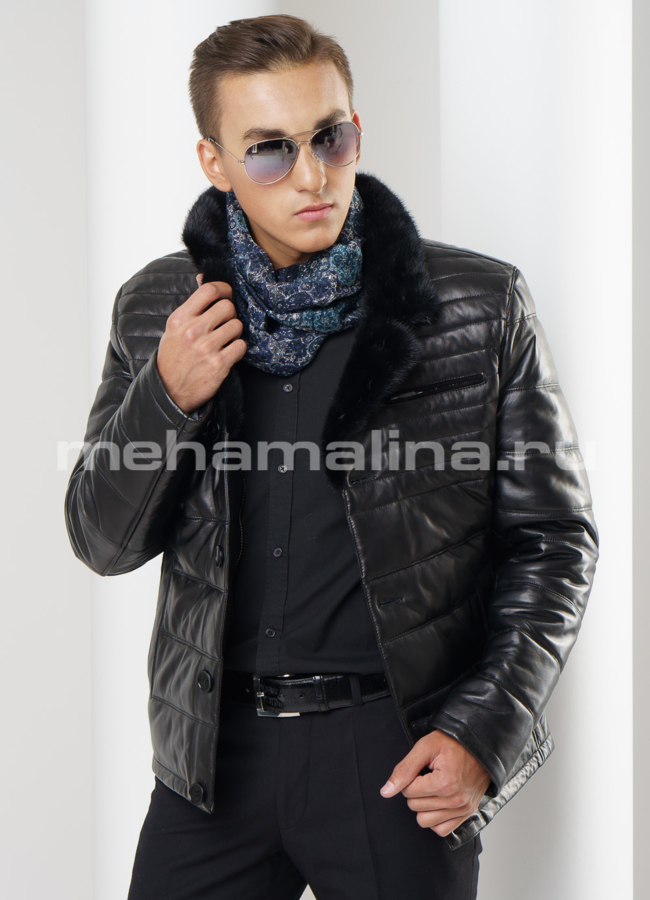 Мужской пуховик модель № ПМ-63 универмаг малина