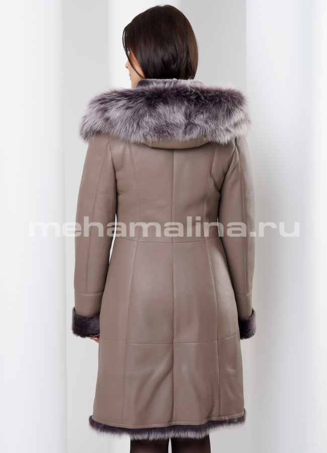 Дубленка на пуговицах модель № D-156 в кредит