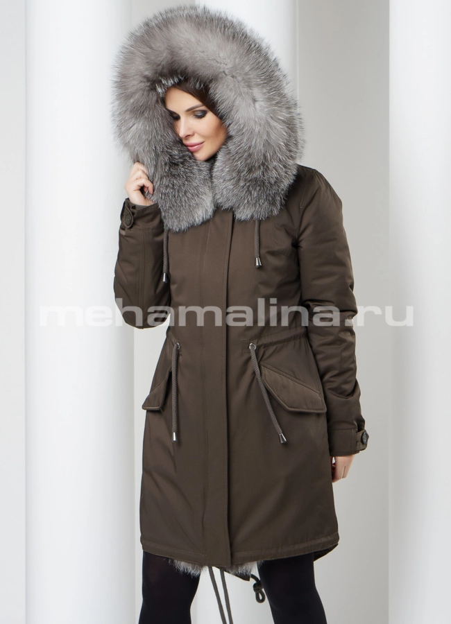 Удлиненная парка модель № П-210 универмаг малина