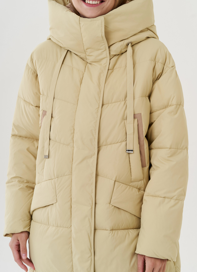 Пуховик женский с капюшоном  модель № 25025 универмаг малина