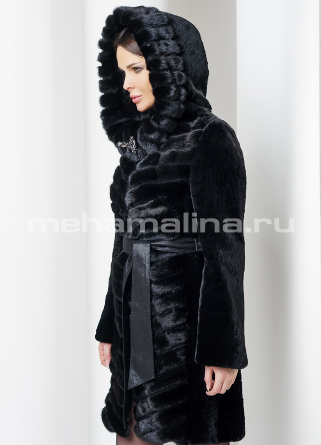 Шуба из мутона модель № S-565 универмаг малина