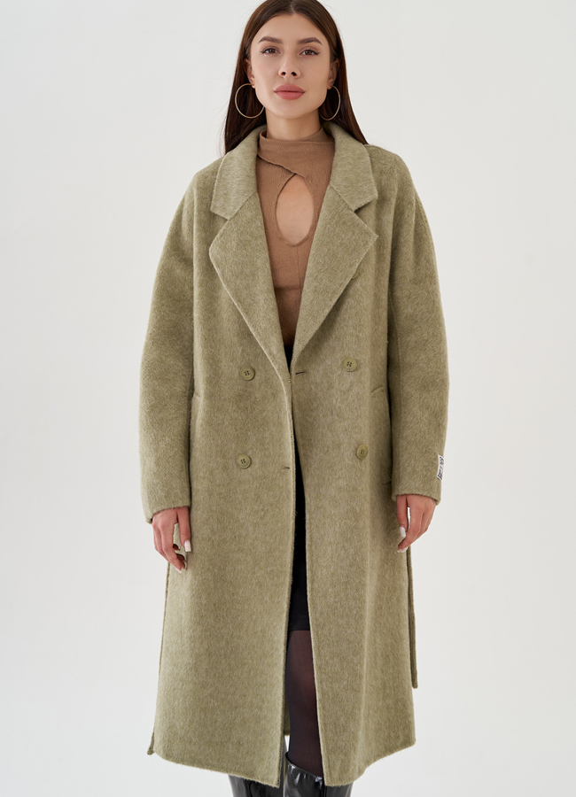 Женское пальто с английским воротником модель № 81424 универмаг малина