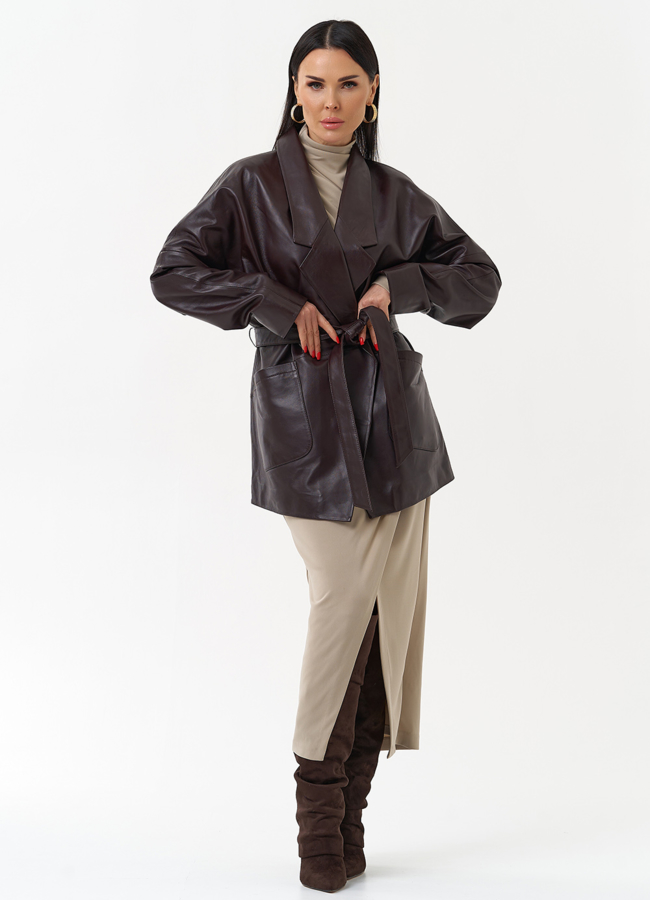 Куртка из натуральной кожи бордового цвета модель № 30046 универмаг малина Куртка из натуральной кожи бордового цвета модель № 30046 универмаг малина