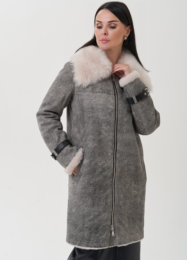 Женская дубленка  модель № 25630 в кредит
