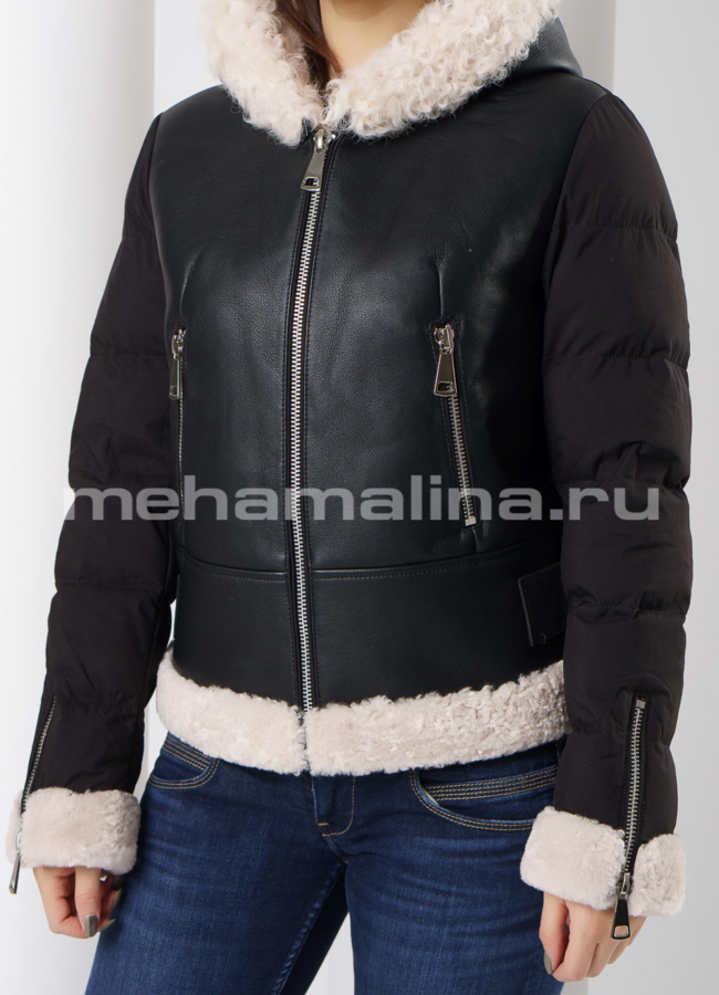 Укороченный пуховик модель № П-303 универмаг малина