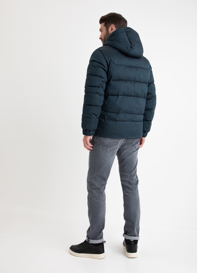 Мужской пуховик с капюшоном  модель № 25903 в рассрочку