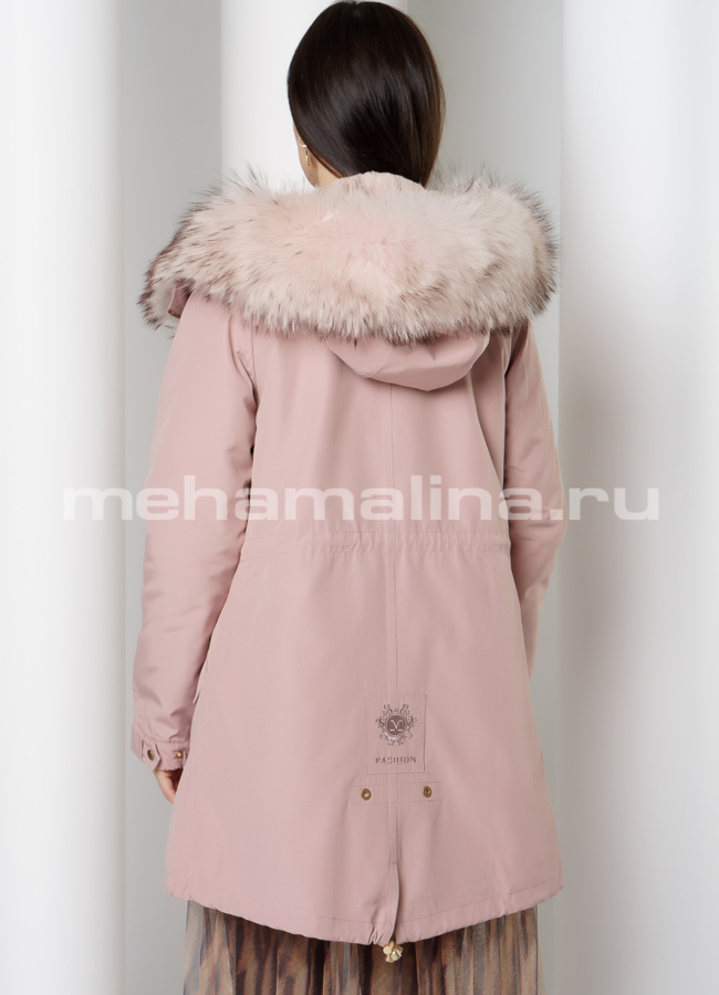 фото Парка в розовом цвете с меховой отделкой  модель № 12260