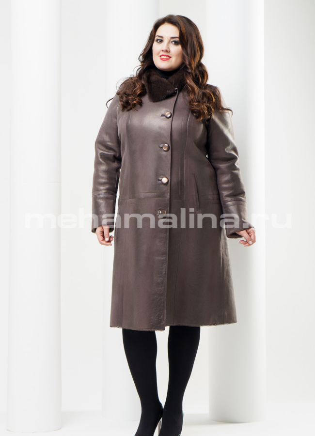 Дубленка воротник норка модель № D-145 в рассрочку