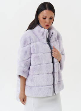 Короткая шуба из меха кролика