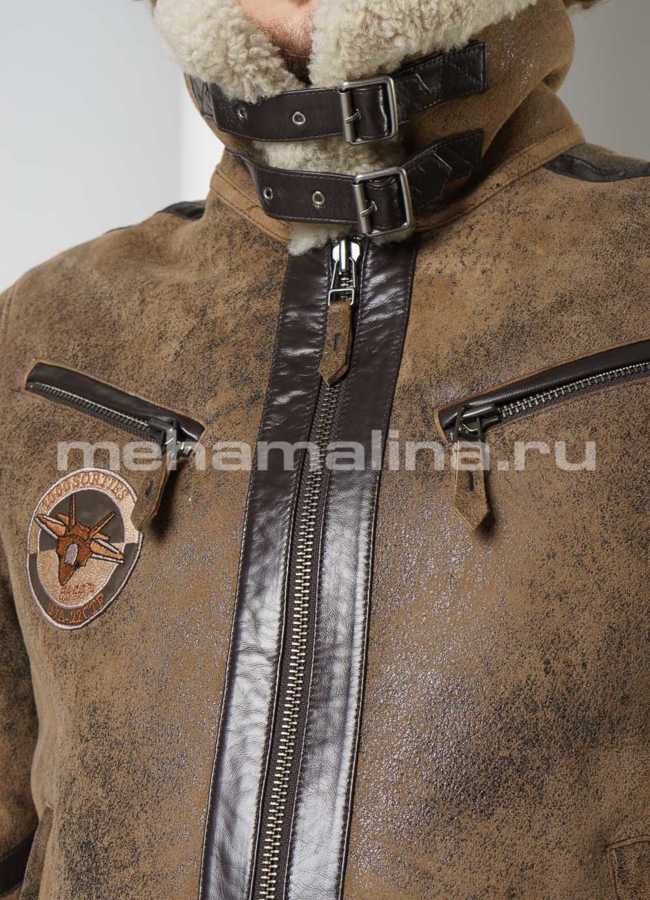 Дубленка пилот мужская  модель № DM-129 универмаг малина