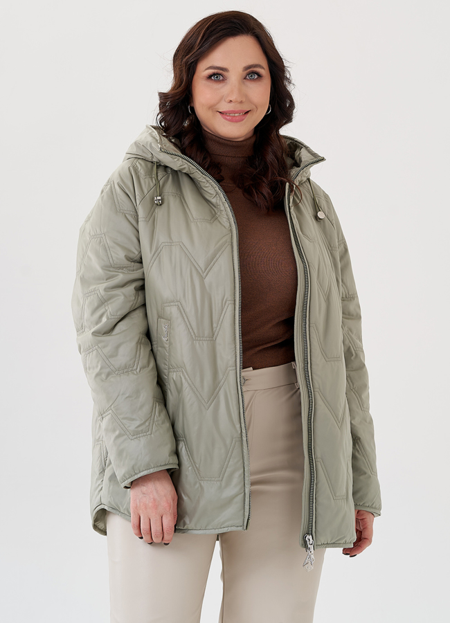 Женское полупальто с капюшоном  модель № 23921 универмаг малина