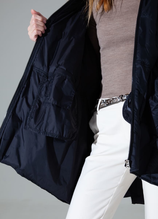 Куртка oversize с капюшоном модель № 8525 в кредит