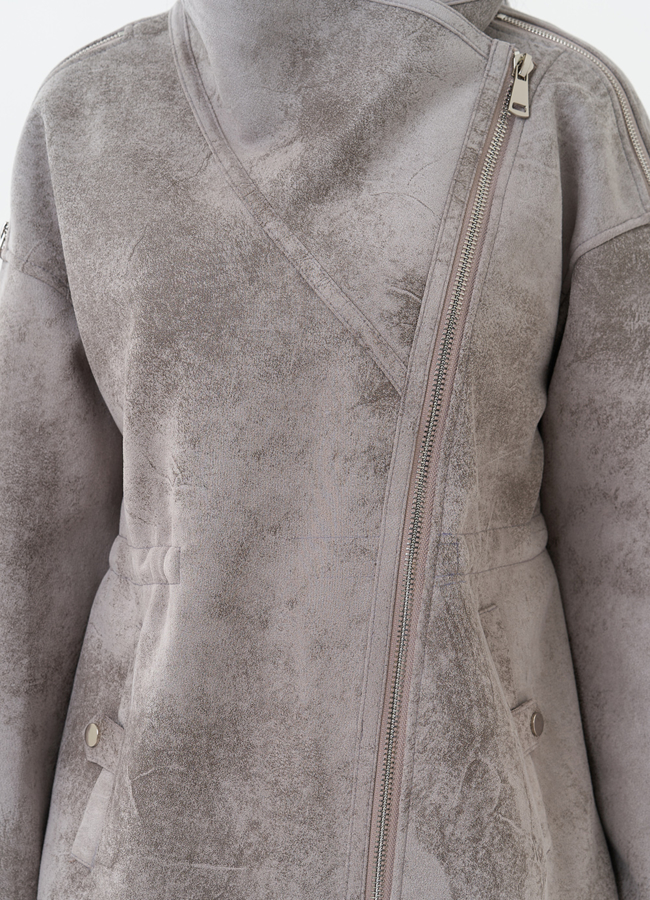 Женская дубленка из эко замши  модель № 29983 универмаг малина