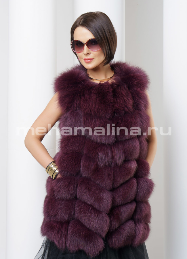 фото Жилет из песца  модель № M-109