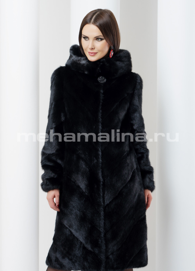 Шуба из норки модель № S-483 универмаг малина