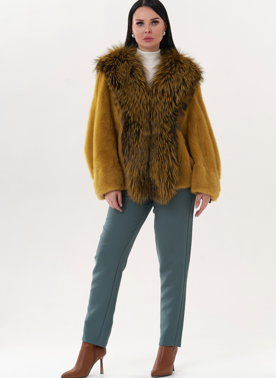 Норковая шуба укороченная