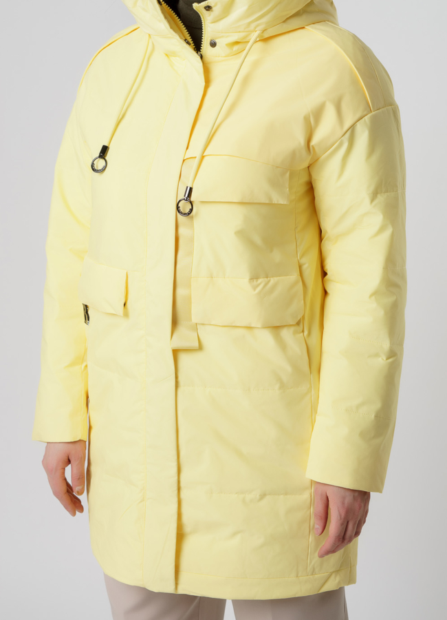 Полупальто женское желтого цвета модель № 315 в рассрочку