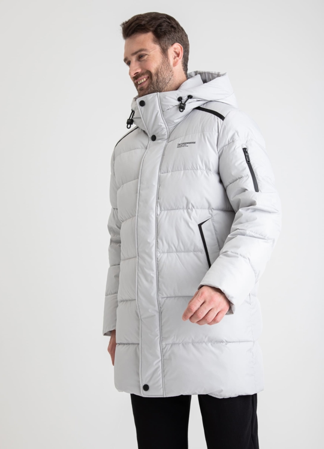 Пуховик мужской с капюшоном  модель № 25904 универмаг малина