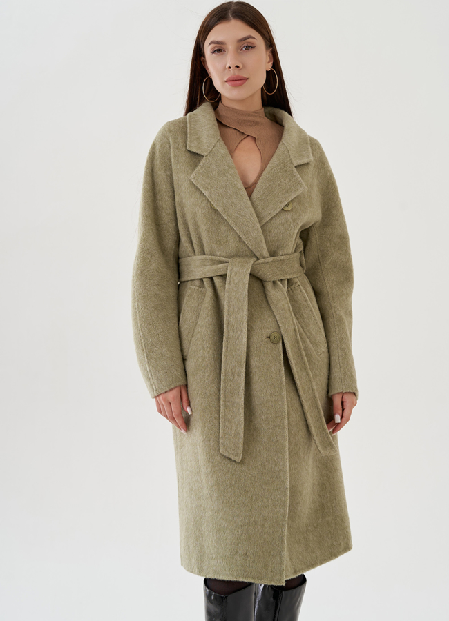 фото Женское пальто с английским воротником модель № 81424