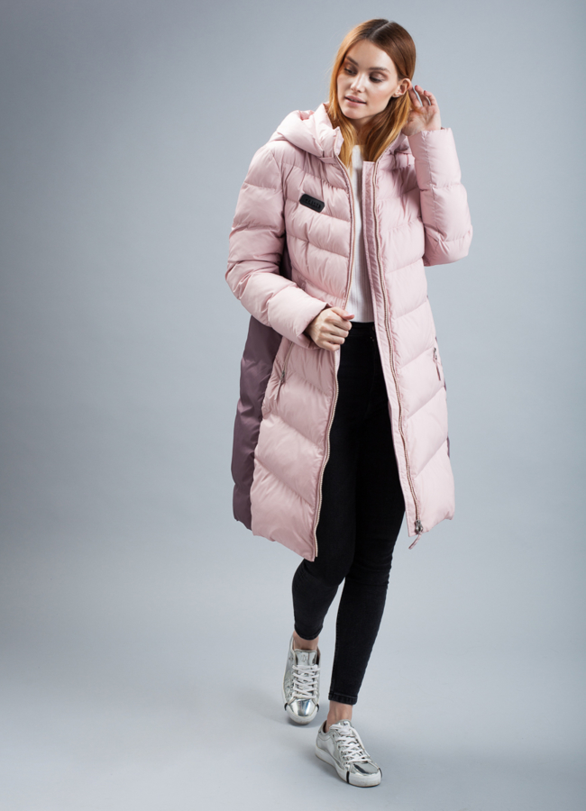 Пуховик  женский модель № П-328 универмаг малина