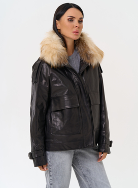 Куртка из натуральной кожи с мехом