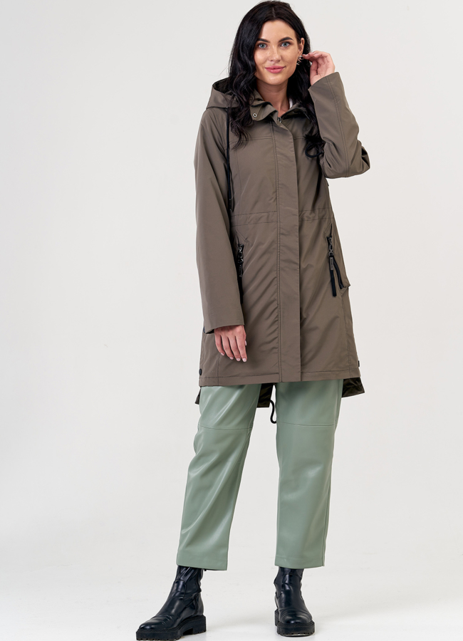 фото Плащ женский бежевого цвета модель № 6115