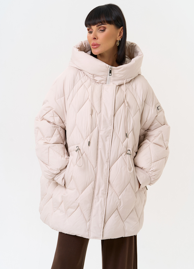 Женский светлый пуховик с капюшоном модель № 31520 в рассрочку Женский светлый пуховик с капюшоном модель № 31520 в рассрочку