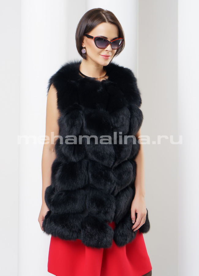 фото Песцовый жилет модель № M-111