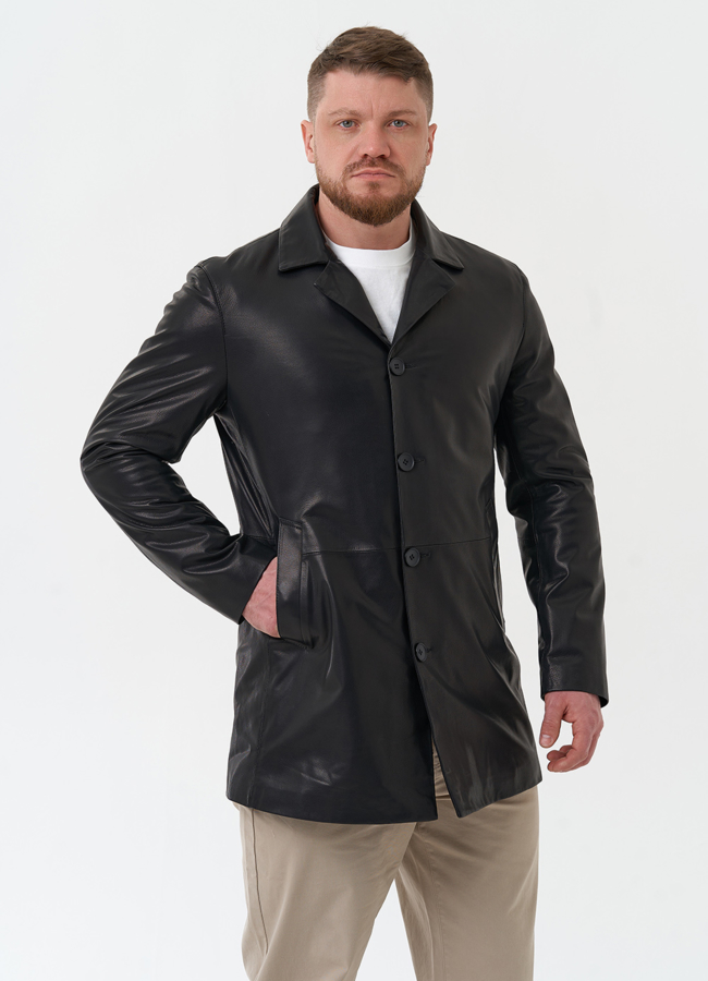 Мужской пиджак из натуральной кожи модель № 30060 в рассрочку Мужской пиджак из натуральной кожи модель № 30060 в рассрочку