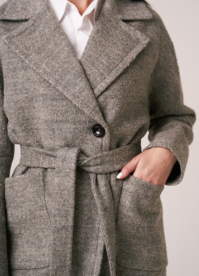 Женское пальто с английским воротником модель № 5506 в рассрочку